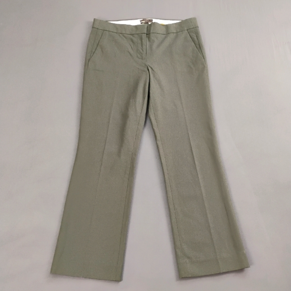J. Crew Campbell Dress Pants Women's Size 4 Green Strech Confort NEW